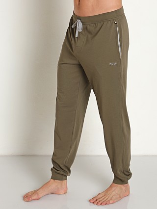 Model in open green Hugo Boss Mix & Match Pants