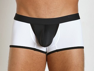 Model in white/black Tulio Slinky Cod Pouch C-Enhancer Trunk