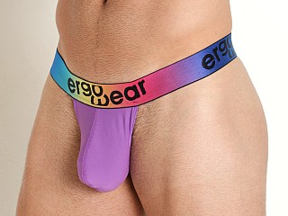 Model in pride/dark lilac Ergowear MAX SE Thong