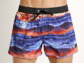 Model in desert print Diesel Sandy Swim Shorts Desert