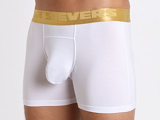 Model in white John Sievers California Gold Natural Pouch Boxer Briefs