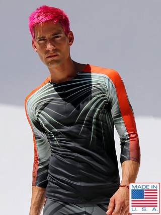 Model in multicolor Rufskin Typhoon UltraSport Half Sleeve Top