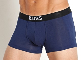 Model in navy Hugo Boss Identity Trunk