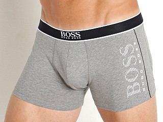 Model in grey Hugo Boss 24 Logo Trunk