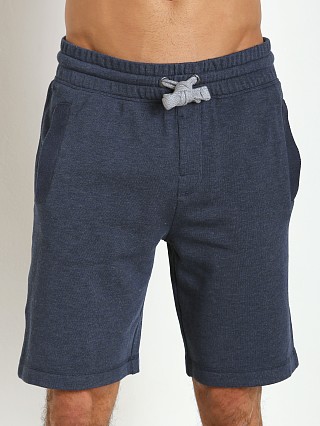 Model in denim heather 2xist Active Core Terry Short