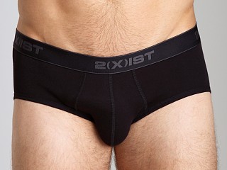 Model in black 2xist 3-Pack Contour Pouch Briefs