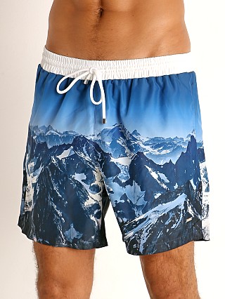 Model in blue Hugo Boss Springfish Swim Shorts