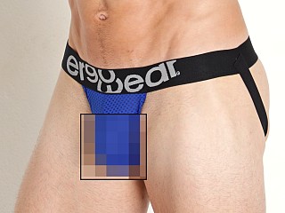 Model in cobalt blue Ergowear GYM Mesh Jockstrap