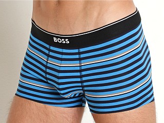 Model in royal Hugo Boss Stripe Trunk