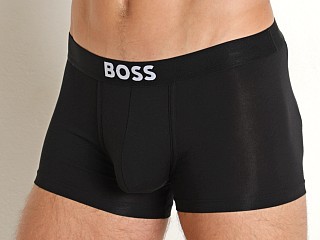 Model in black Hugo Boss 24 Logo Trunk