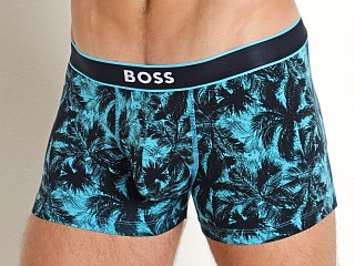 Model in blue Hugo Boss 24 Print Trunk