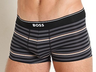 Model in black Hugo Boss Stripe Trunk