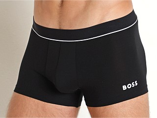 Model in black Hugo Boss Retro Trunk