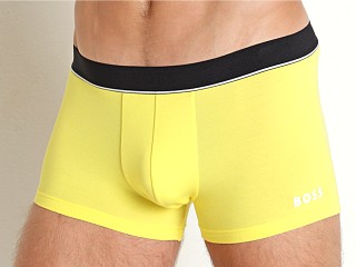 Model in yellow Hugo Boss Retro Trunk