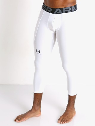 Model in white Under Armour Heatgear 3/4 Compression Legging