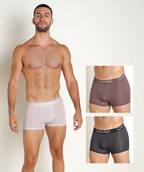 Calvin Klein Ultra-Soft Modern Trunk 3-Pack Sparrow/Phantom/Lila