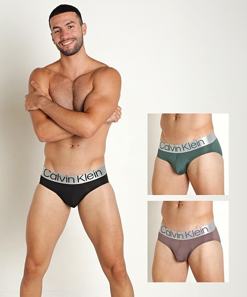 Calvin Klein Reconsidered Steel Hip Brief 3-Pack Black/Sparrow/T