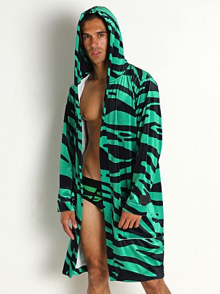 Model in green Modus Vivendi Tiger Robe