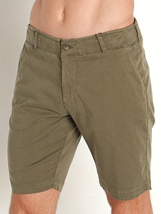 Model in khaki Benson Stretch Cotton Como Shorts