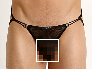 Model in black Gregg Homme Conquistador Jockstrap