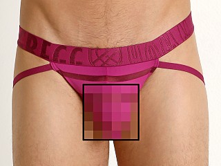 Model in magenta Gregg Homme Encore+ Jockstrap