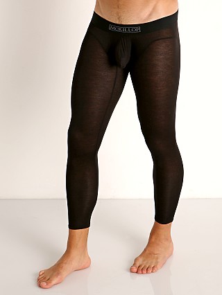 Model in black McKillop Hoist Modal Long Johns