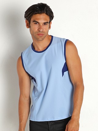 Complete the look: LASC Performance Mesh Muscle Shirt Sky Blue