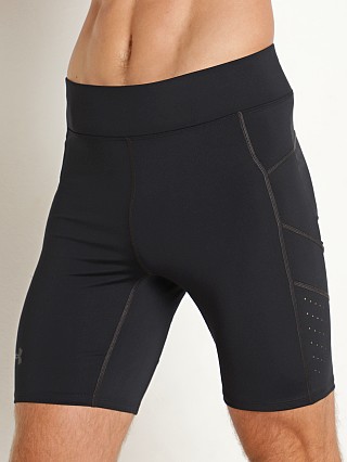 Model in black/reflective Under Armour Speedpocket Half Tights