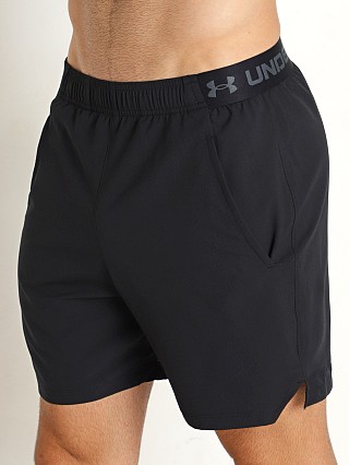 Model in black/pitch gray Under Armour Vanish Woven 6" Shorts