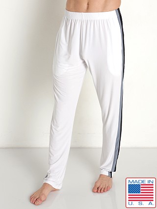 Model in white LASC Venetian Lounge Pant