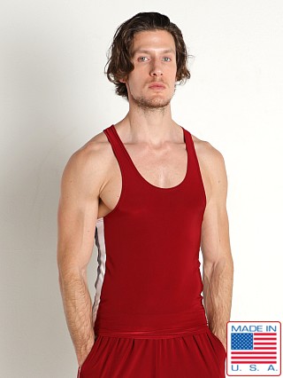 Model in wine LASC Venetian Lounge Tank Top