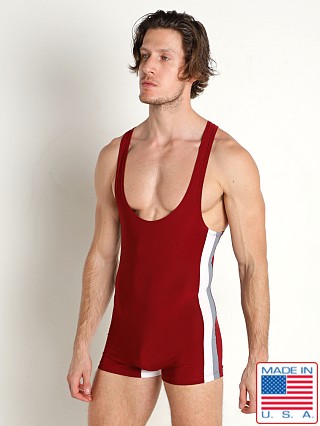 Model in wine LASC Venetian Lounge Singlet