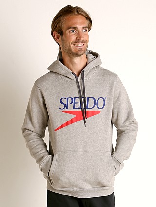 Model in heather Speedo Vintage Logo Hoodie