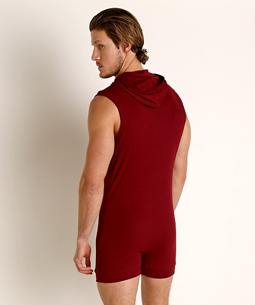 Rick Majors Hoodie Bodysuit Burgundy