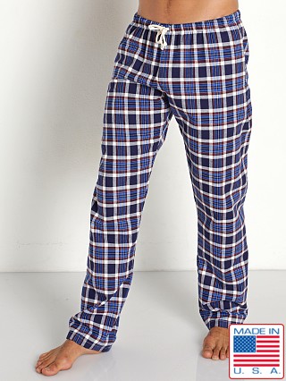 Model in royal LASC Flannel Plaid Lounge Pant