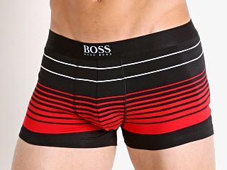 Model in black/red Hugo Boss Finestripe Trunk