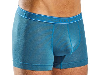 Model in general pinstripe CockSox Snug Pouch Modal Boxer