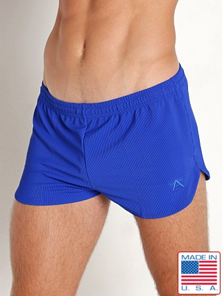 Model in royal LASC Riptide Nylon Rib Swim Shorts