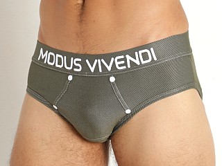 Model in khaki Modus Vivendi All Gender Jeans Brief