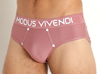 Model in dusty pink Modus Vivendi All Gender Jeans Brief