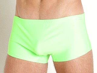 Model in neon green Jack Adams Neo Electrix Swim Boxer