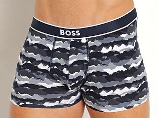 Model in camo grey Hugo Boss 24 Print Trunk