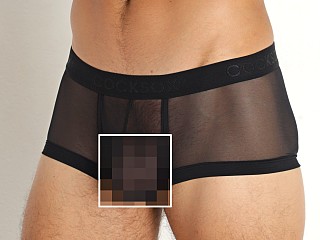 Model in nero black Cocksox Italian Mesh Enhancer Trunk