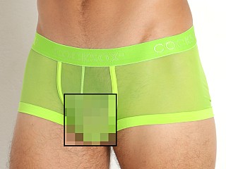 Model in citrus green Cocksox Italian Mesh Enhancer Trunk