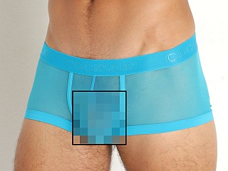 Model in tonic blue Cocksox Italian Mesh Enhancer Trunk