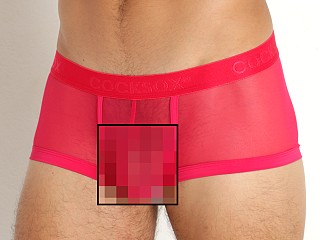 Model in freesia pink Cocksox Italian Mesh Enhancer Trunk