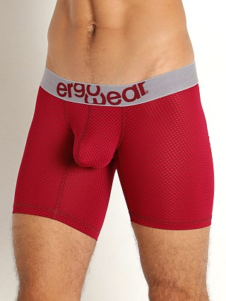 Model in burgundy Ergowear MAX Mesh Midcut