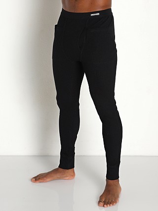 Model in black Modus Vivendi Tiger Long Underwear/Meggings