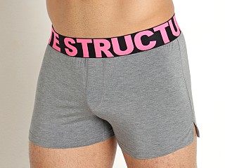 Model in heather grey/magenta Private Structure Modality Enhancing Short