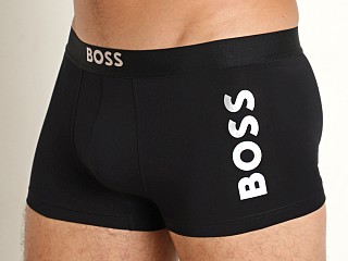 Model in black Hugo Boss Trunk Starlight